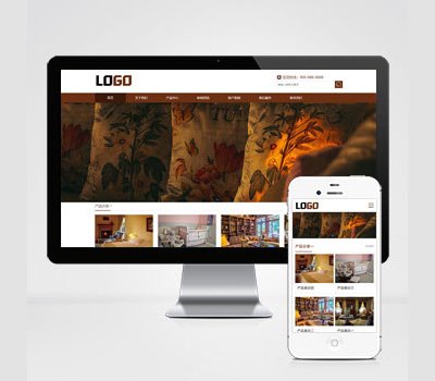 (自适应手机端)家私家纺网站模板